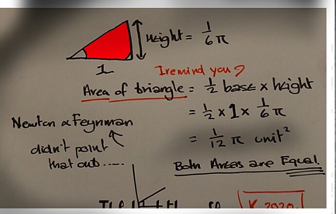 simple2areas are equal arc and triangle of same height as arc length1