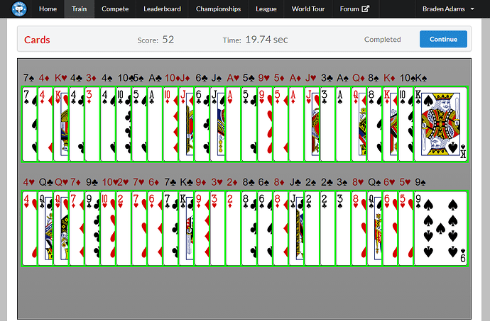 ML Cards - 19.74 secs