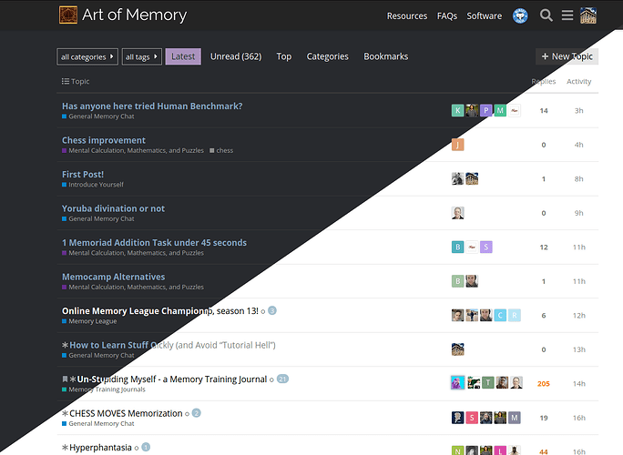 Dark mode for the forum