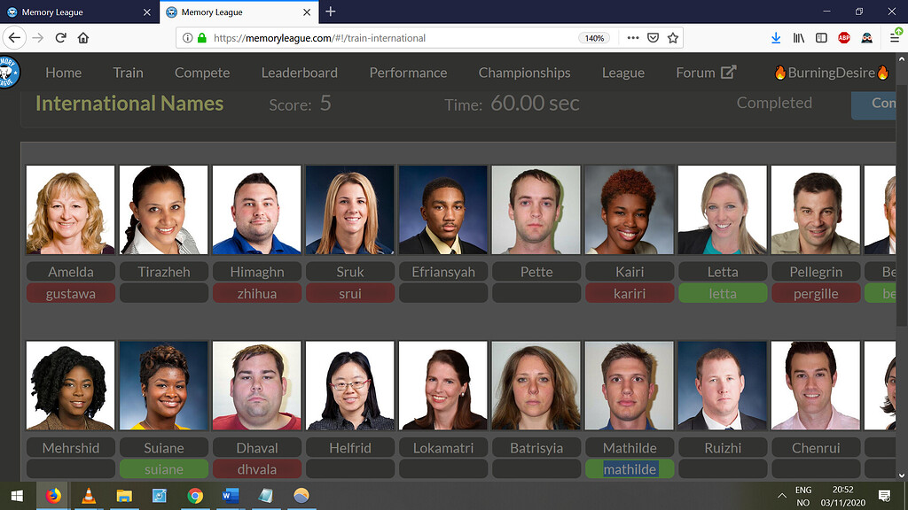 Question about Names Dicipline on Memory League? Memory League Art