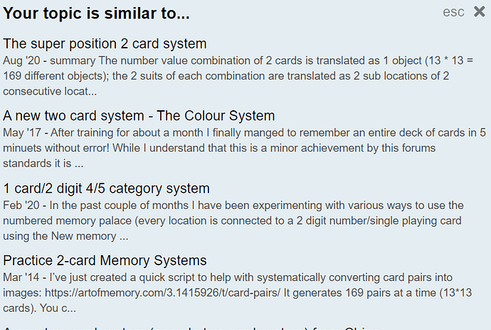 Card system summary - Memory League - Art of Memory Forum