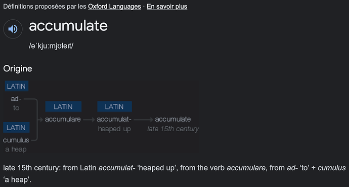 accumulate