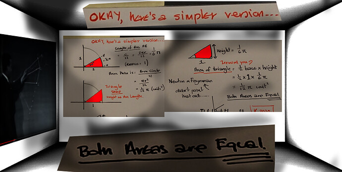 areas are equal arc and triangle of same height as arc length1