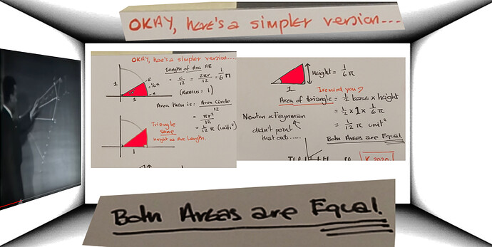 areas are equal arc and triangle of same height as arc length