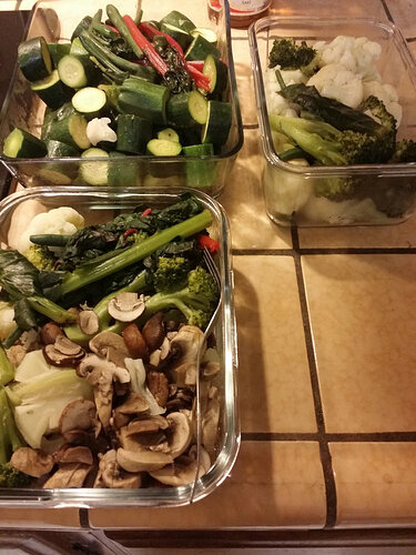 more meal prep - steamed vegetables