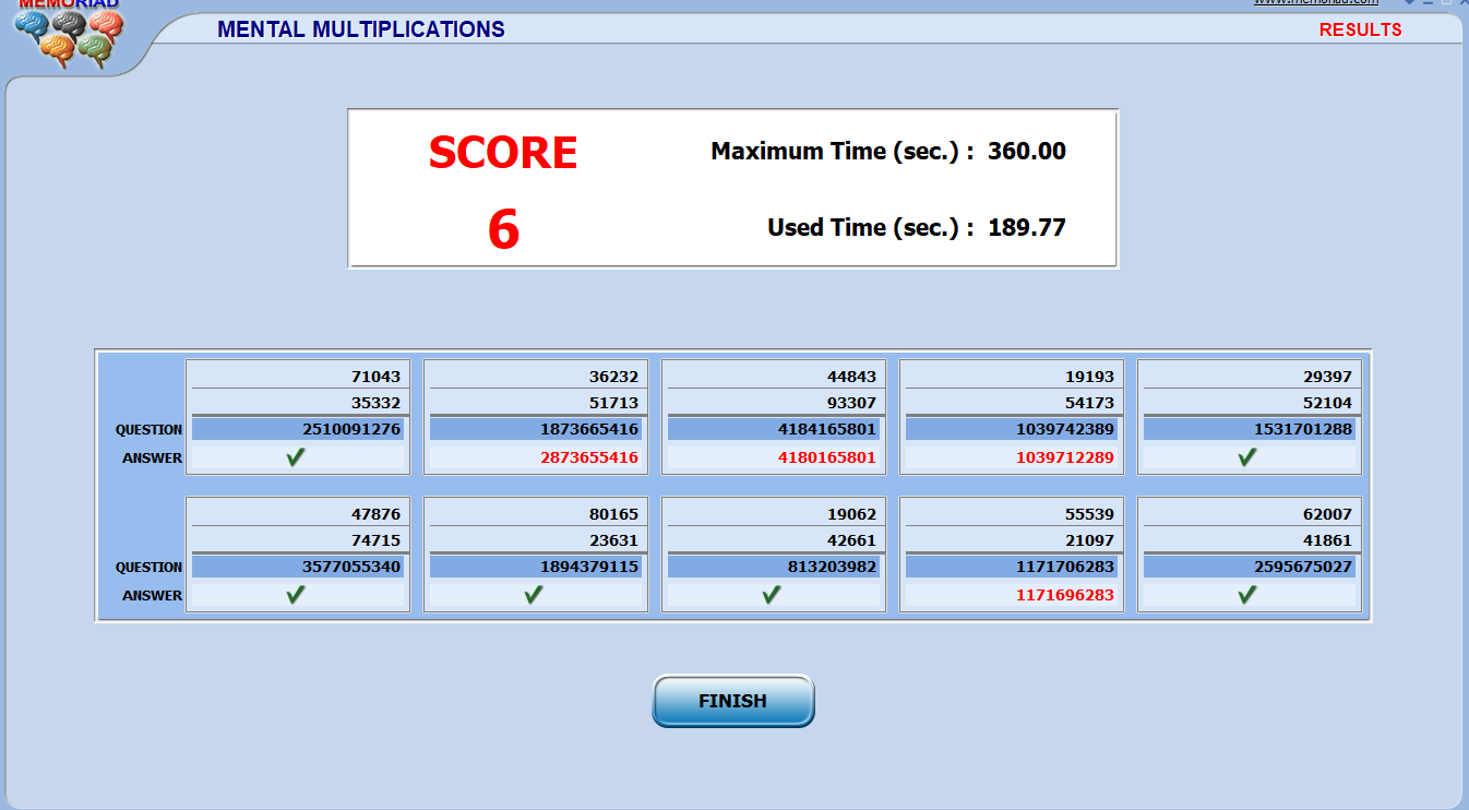 Memoriad multiplication 5 digits by 5 digits - Mental Calculation ...